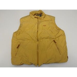 VTG 90s Reebok Yellow Duck Down Vest Size 3XL